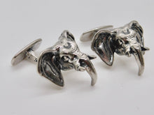 Load image into Gallery viewer, Elephant Studs &amp; Cuff Link Set - Sterling Silver