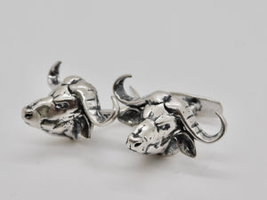 Cape Buffalo Cuff Links - Sterling Silver