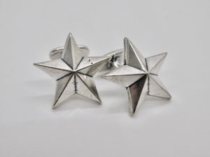 Star Stud & Cuff Link Set - Sterling Silver