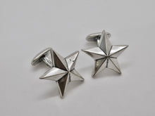 Load image into Gallery viewer, Star Stud &amp; Cuff Link Set - Sterling Silver