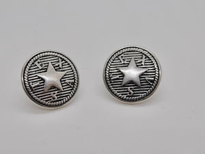 TX Revolutionary Army Button Studs & Cuff Link Set - Sterling Silver