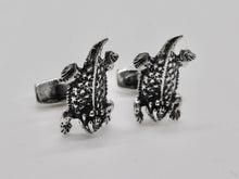 Load image into Gallery viewer, Horned Frog Cuff Links - Sterling Silver
