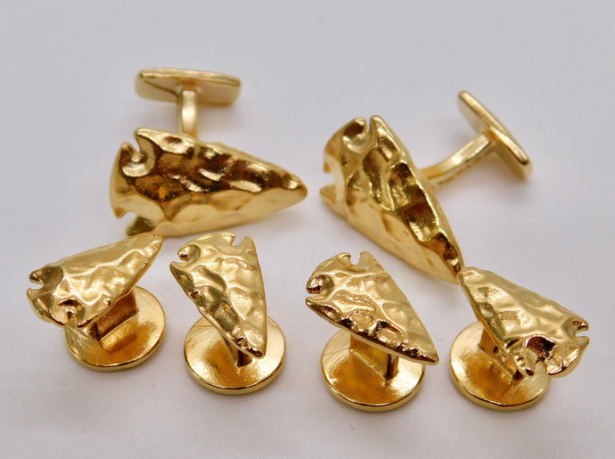 Arrowhead Studs & Cuff Set - Gold Plated