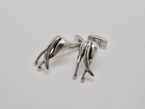 Horses Rear Cuff Links - Sterling Silver