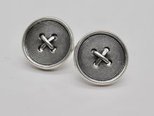 Load image into Gallery viewer, Button Studs &amp; Cuff Link Set - Sterling Silver