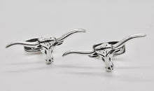 Load image into Gallery viewer, Longhorn Stud &amp; Cuff Link Set - Sterling Silver