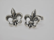 Load image into Gallery viewer, Fleur de Lis Cuff Links - Sterling Silver
