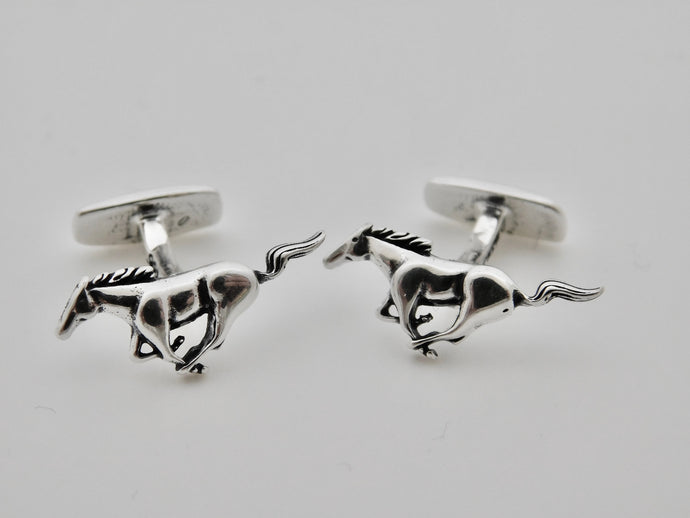 Mustang Cuff Links - Sterling Silver
