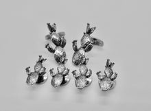 Load image into Gallery viewer, Prickly Pear Cactus Studs &amp; Cuff Link Set - Sterling Silver
