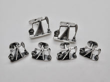 Load image into Gallery viewer, Pump Jack Studs &amp; Cuff Link Set - Sterling Silver
