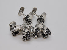 Load image into Gallery viewer, Oil Well Drill Bit Studs &amp; Cuff Link Set - Sterling Silver
