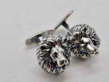 Load image into Gallery viewer, Lion Cuff Link Set - Sterling Silver