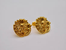 Load image into Gallery viewer, Victorian Floral Studs &amp; Cuff Set - Gold Plated