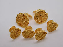 Load image into Gallery viewer, Victorian Floral Studs &amp; Cuff Set - Gold Plated