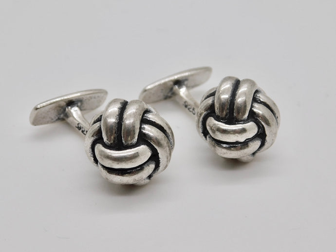 Knot Cuff Links - Sterling Silver