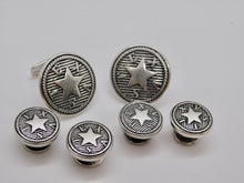Load image into Gallery viewer, TX Revolutionary Army Button Studs &amp; Cuff Link Set - Sterling Silver