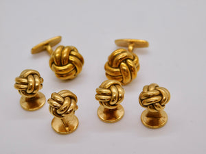 Knot Studs & Cuff Set - Gold Plated