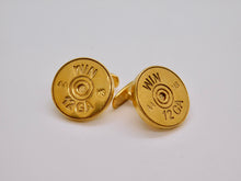 Load image into Gallery viewer, Shotgun Shell Cuff Links - Gold Plated