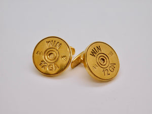 Shotgun Shell Cuff Links - Gold Plated