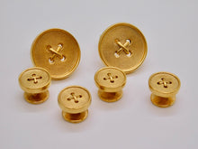 Load image into Gallery viewer, Button Studs &amp; Cuff Set - Gold Plated
