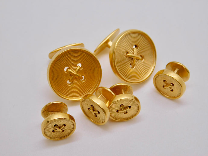 Button Studs & Cuff Set - Gold Plated