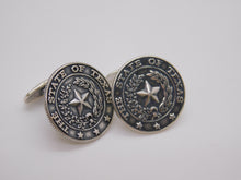 Load image into Gallery viewer, Texas State Seal Cuff Links - Sterling Silver