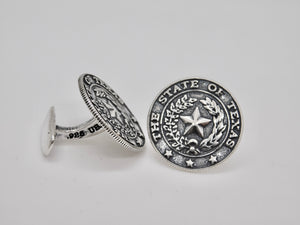 Texas State Seal Cuff Links - Sterling Silver